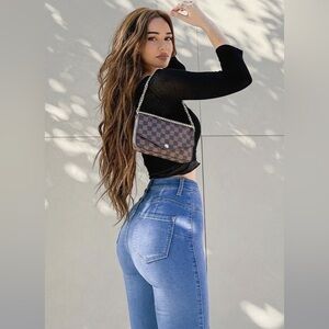 NWT High Waisted Skinny Blue Jeans Sz L